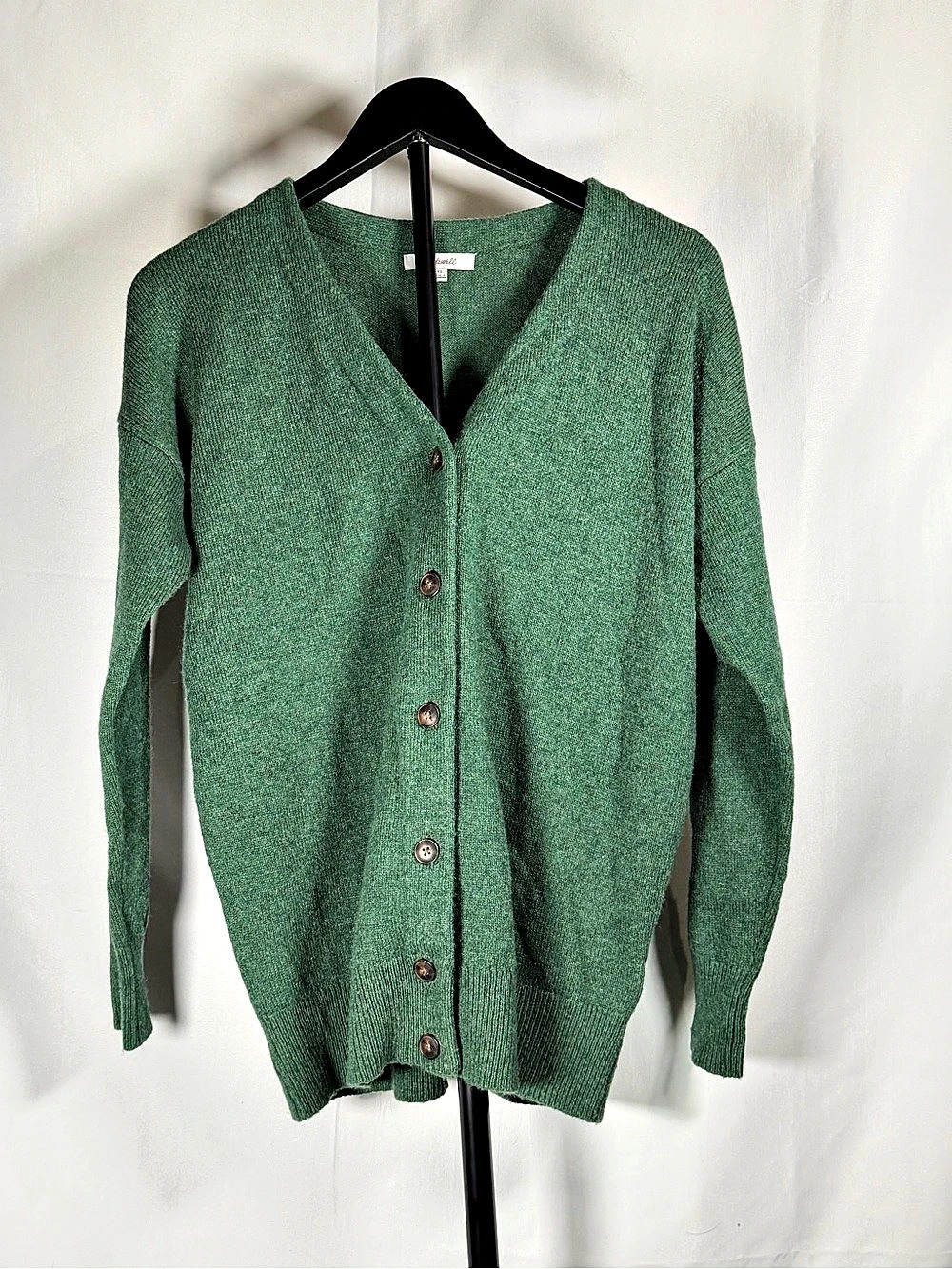 Madewell Green Button-Front Cardigan Size XS Like New
